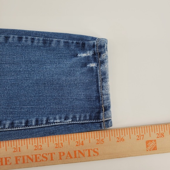 PAIGE Verdugo Crop Jeans Womens Size 27 Blue Distressed Denim Slim Fit‎ - Picture 6 of 9